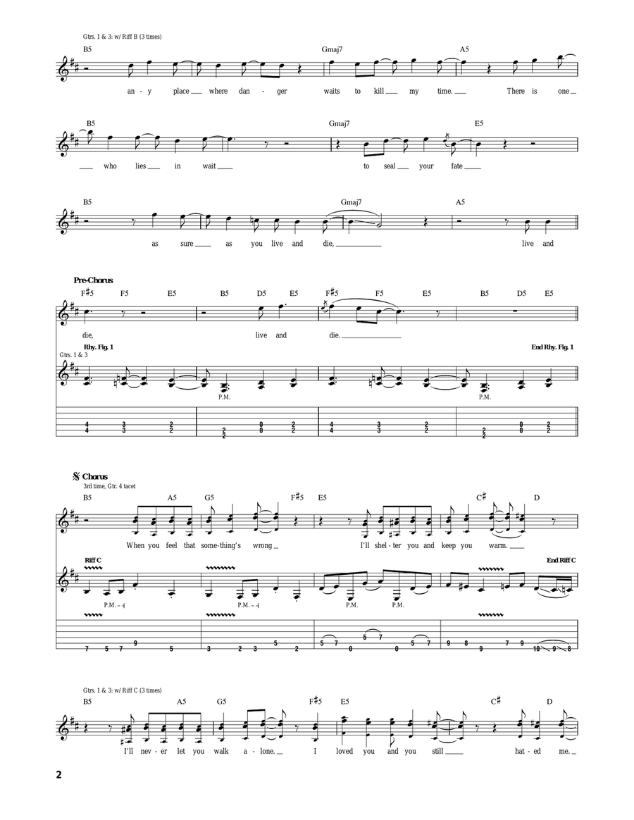 Never Walk Alone...Call To Arms Acoustic Guitar scores gallery preview page 2