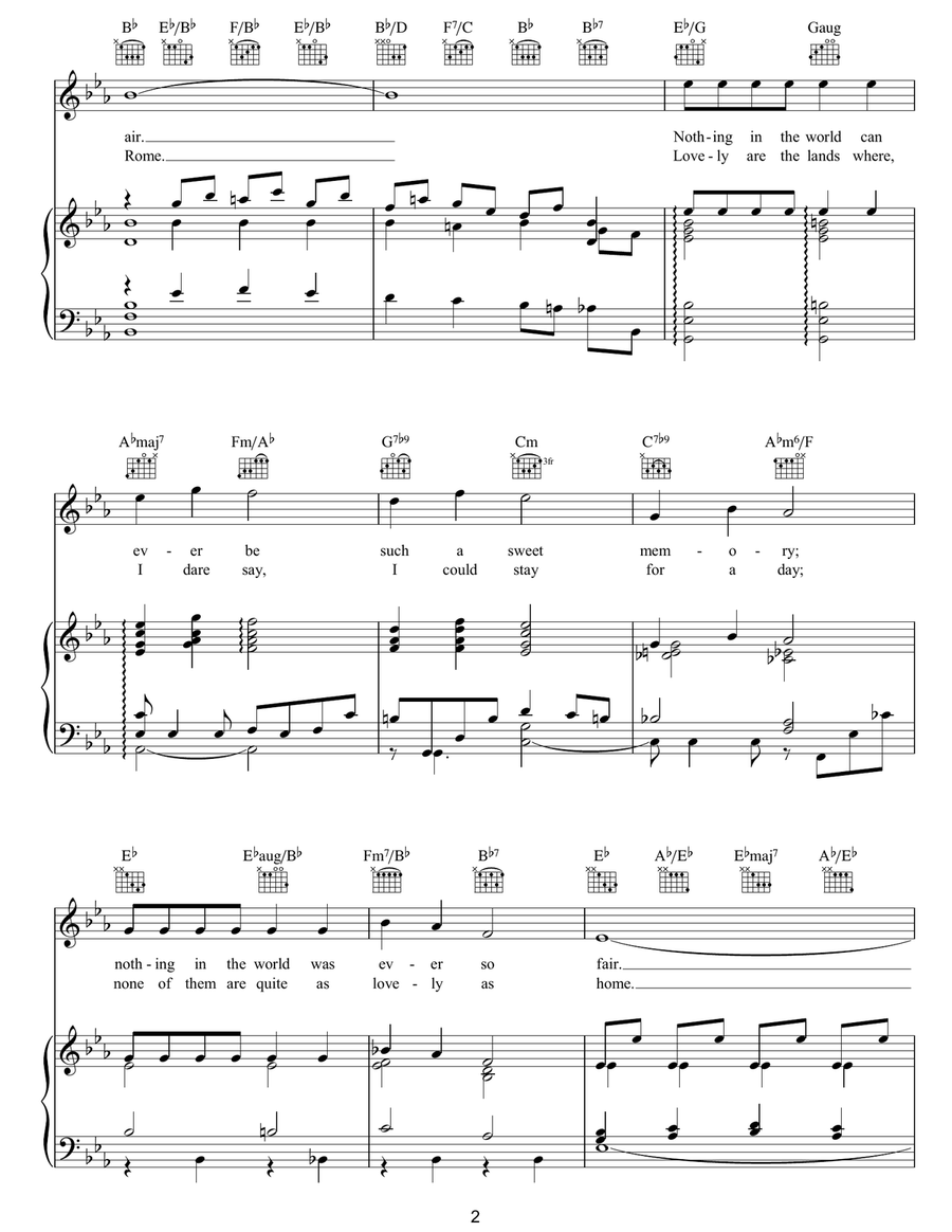 I Leave My Heart In An English Garden Piano, Vocal, Guitar scores gallery preview page 2