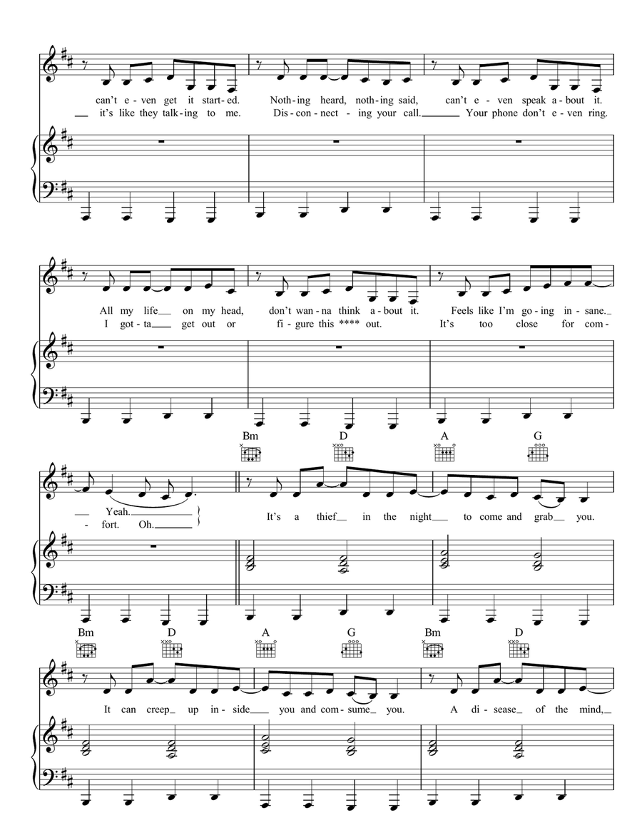 Disturbia Disturbia Acoustic Guitar scores gallery preview page 2