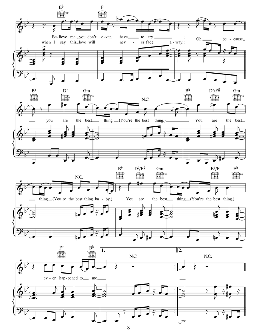 You Are The Best Thing You Are The Best Thing Piano, Vocal, Guitar scores gallery preview page 3