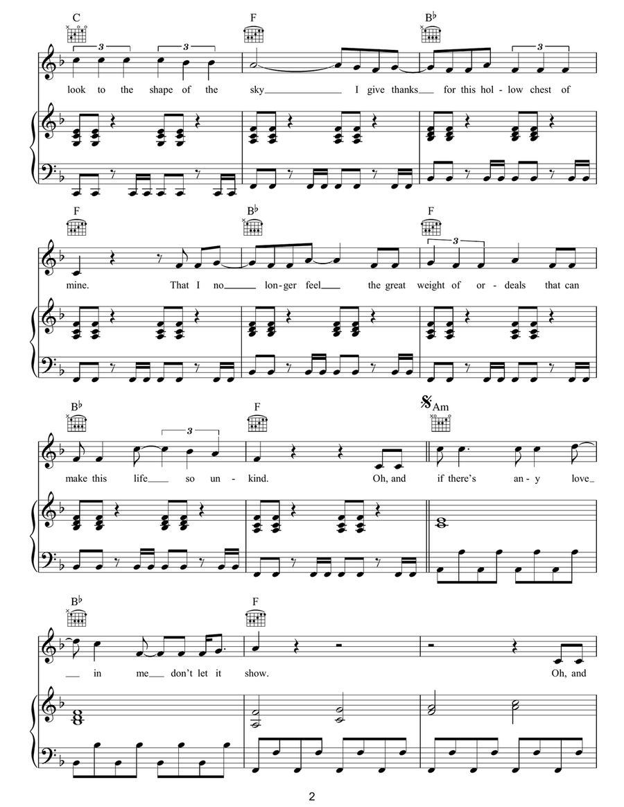 Shape Of My Heart Shape Of My Heart Piano, Vocal, Guitar scores gallery preview page 2