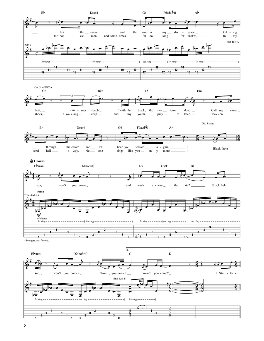 Black Hole Sun Black Hole Sun Acoustic Guitar scores gallery preview page 2