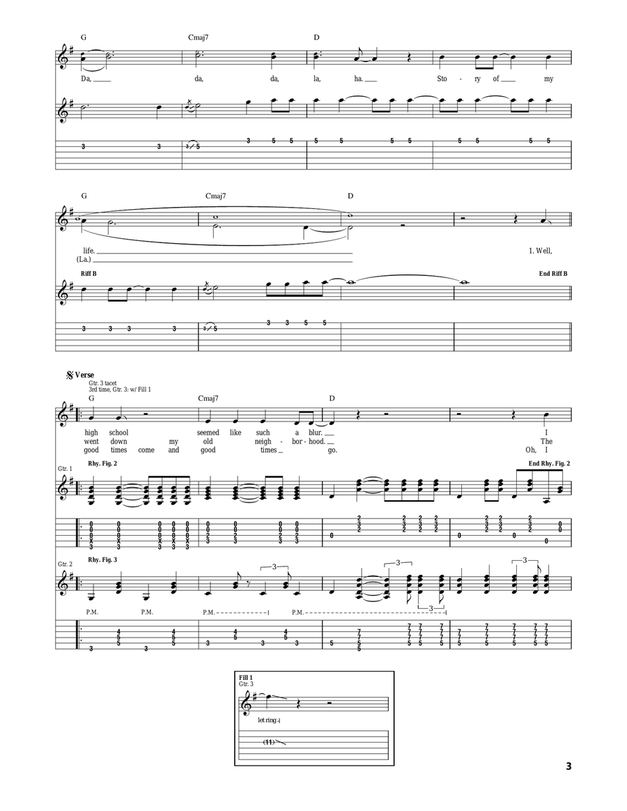 Story Of My Life Story Of My Life Acoustic Guitar scores gallery preview page 3