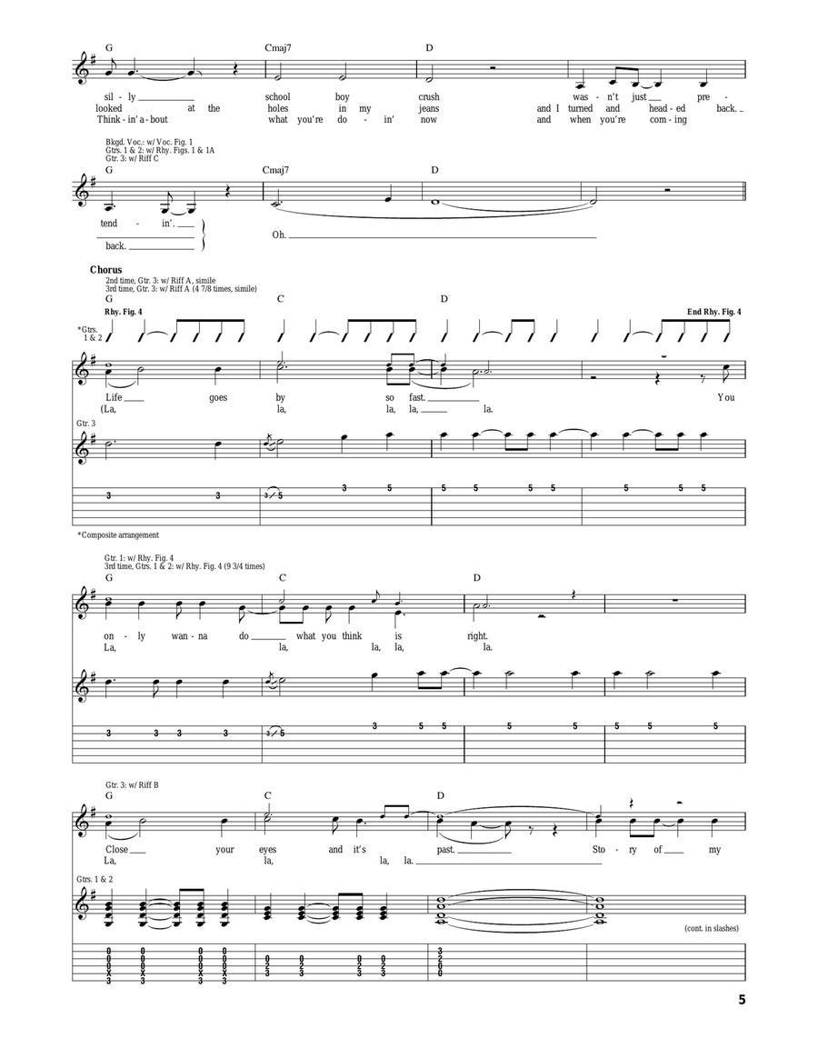 Story Of My Life Story Of My Life Acoustic Guitar scores gallery preview page 5