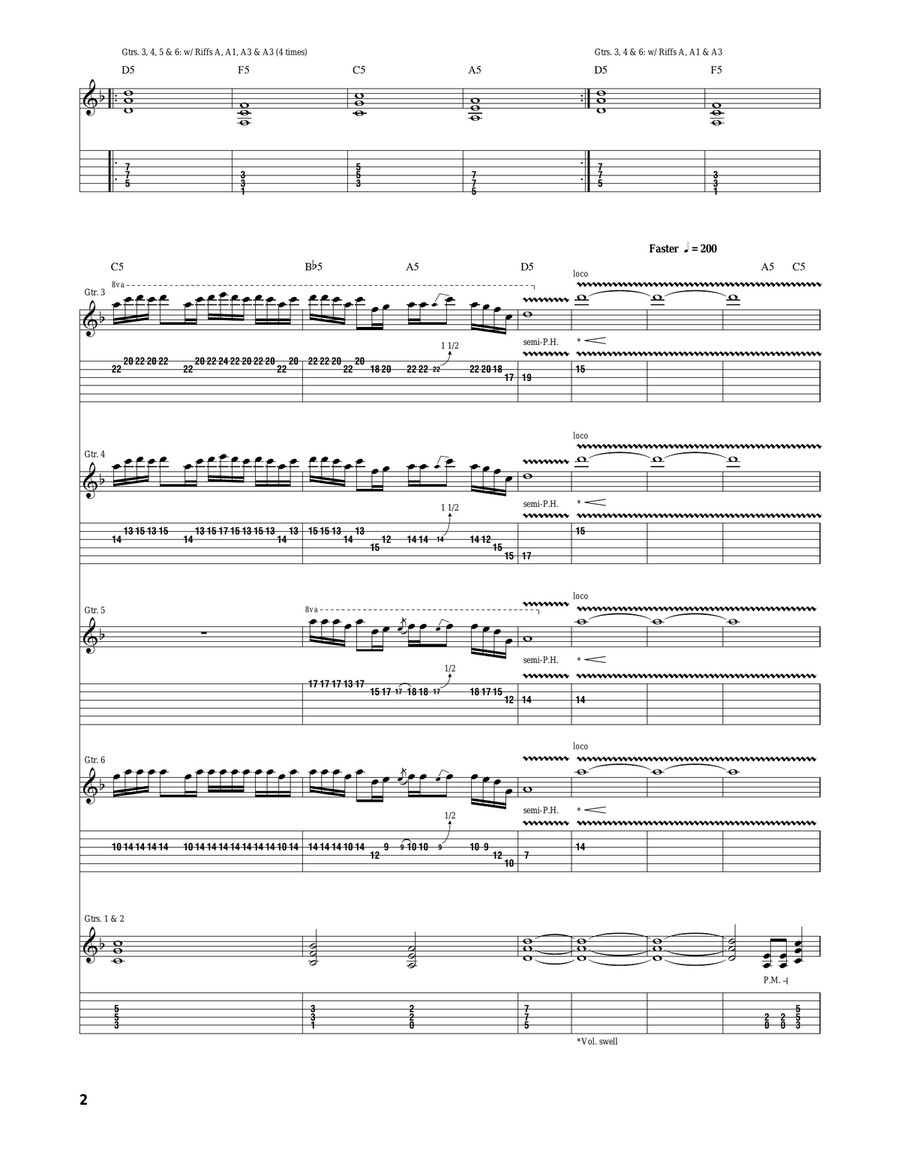 Operation Ground And Pound Acoustic Guitar scores gallery preview page 2