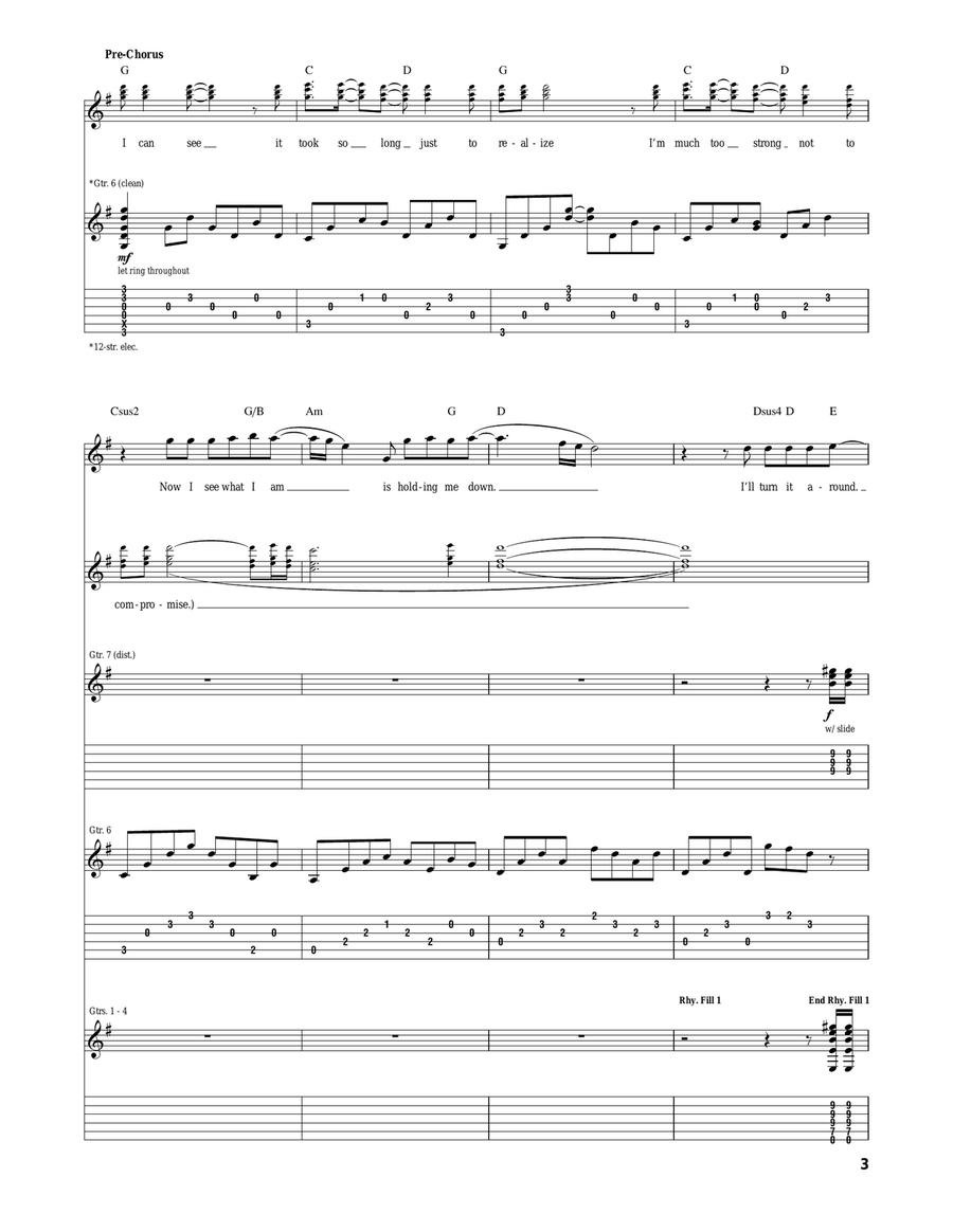 Don't Look Back Don't Look Back Acoustic Guitar scores gallery preview page 3