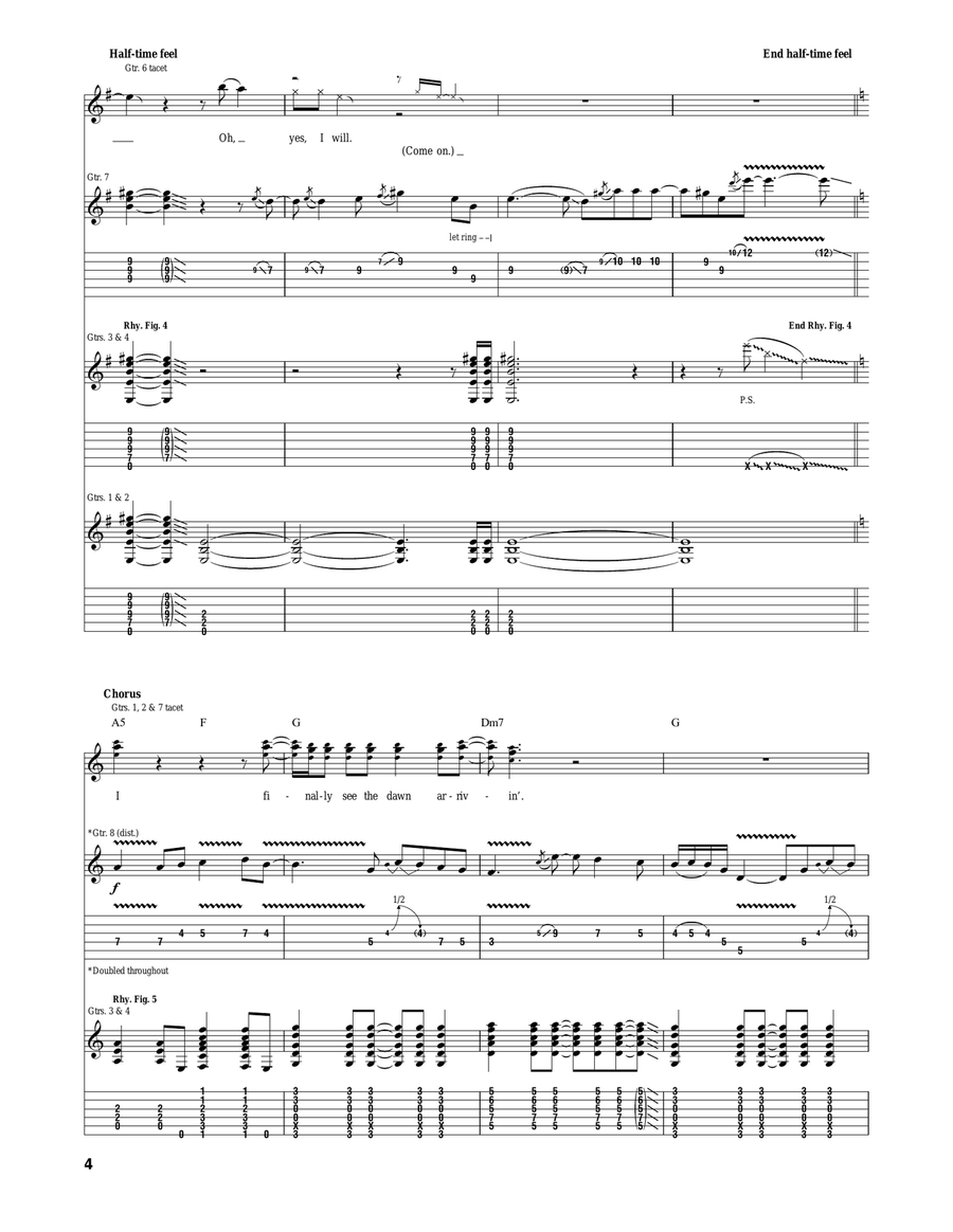 Don't Look Back Don't Look Back Acoustic Guitar scores gallery preview page 4