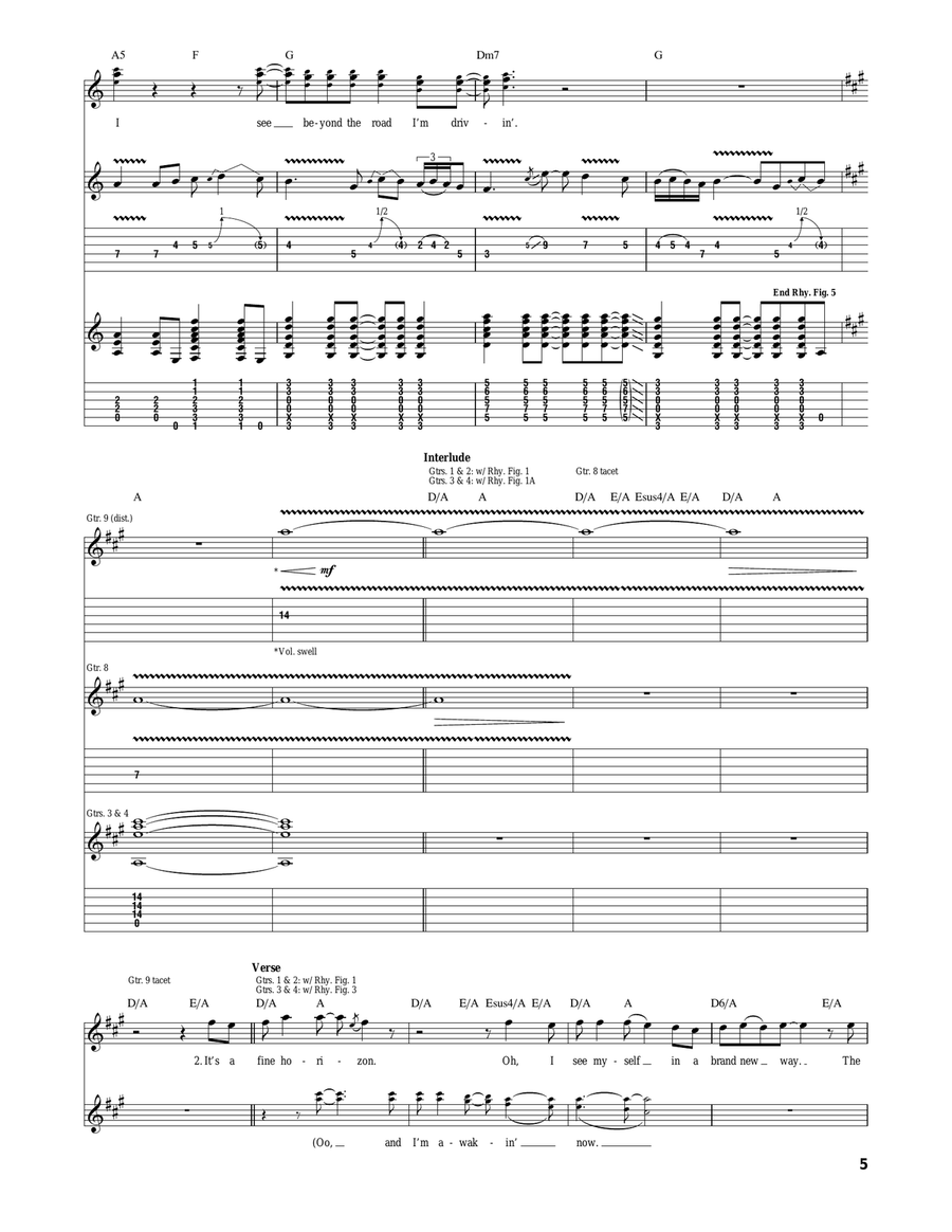 Don't Look Back Don't Look Back Acoustic Guitar scores gallery preview page 5