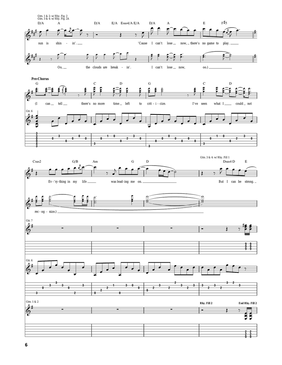 Don't Look Back Don't Look Back Acoustic Guitar scores gallery preview page 6