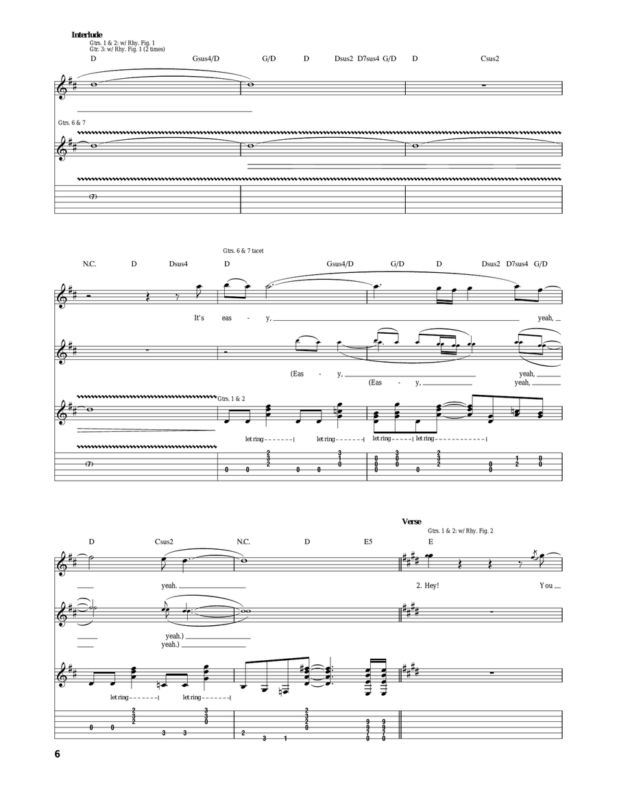 It's Easy It's Easy Acoustic Guitar scores gallery preview page 6