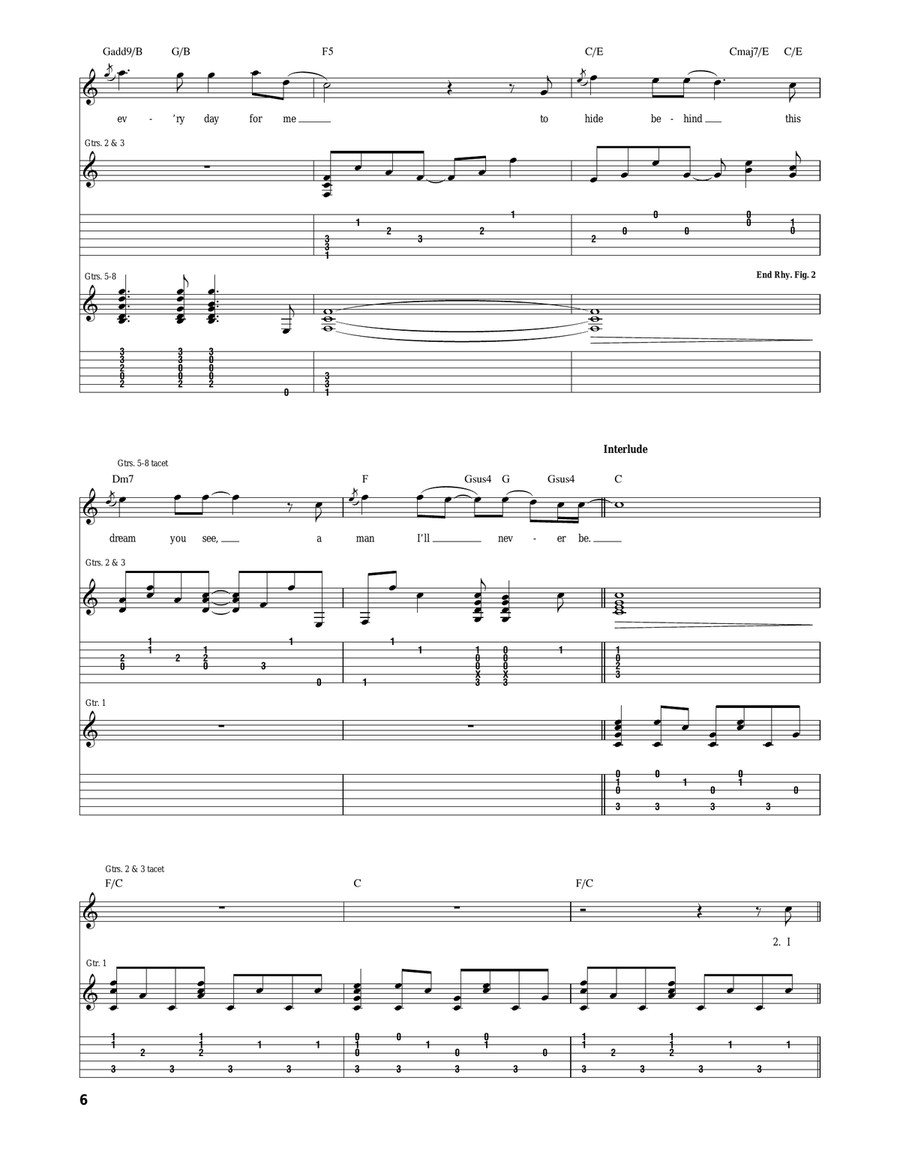 A Man I'll Never Be A Man I'll Never Be Acoustic Guitar scores gallery preview page 6