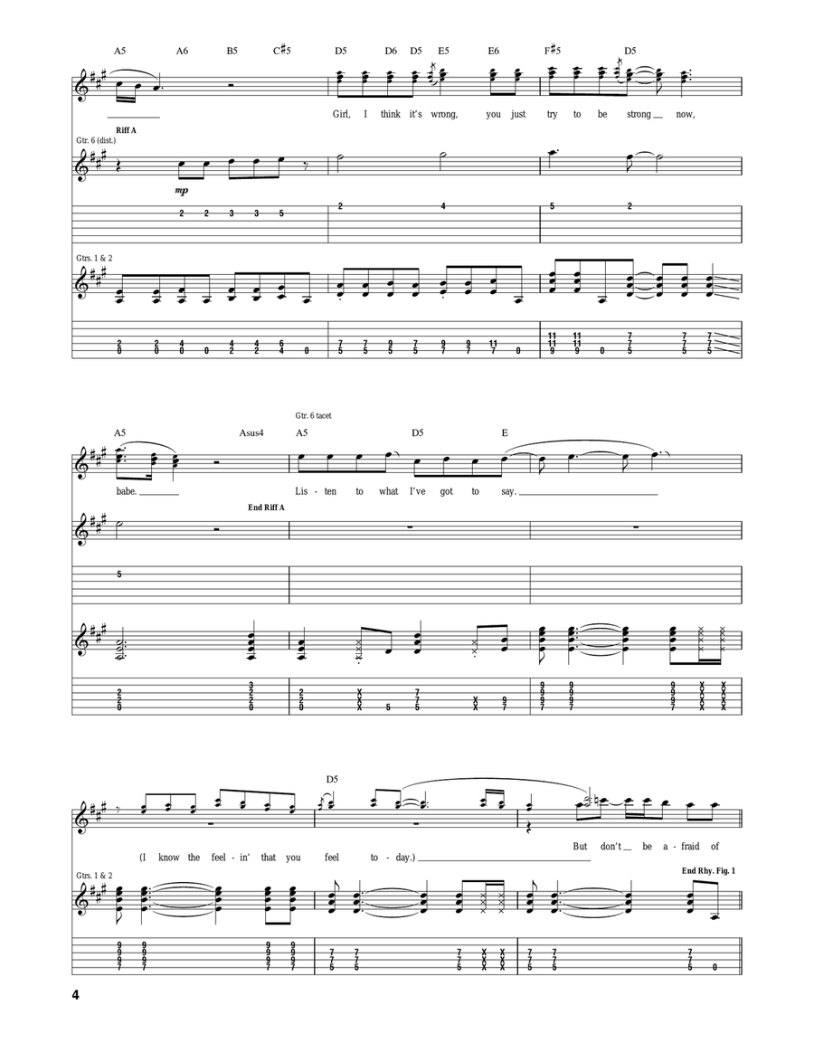 Don't Be Afraid Acoustic Guitar scores gallery preview page 4