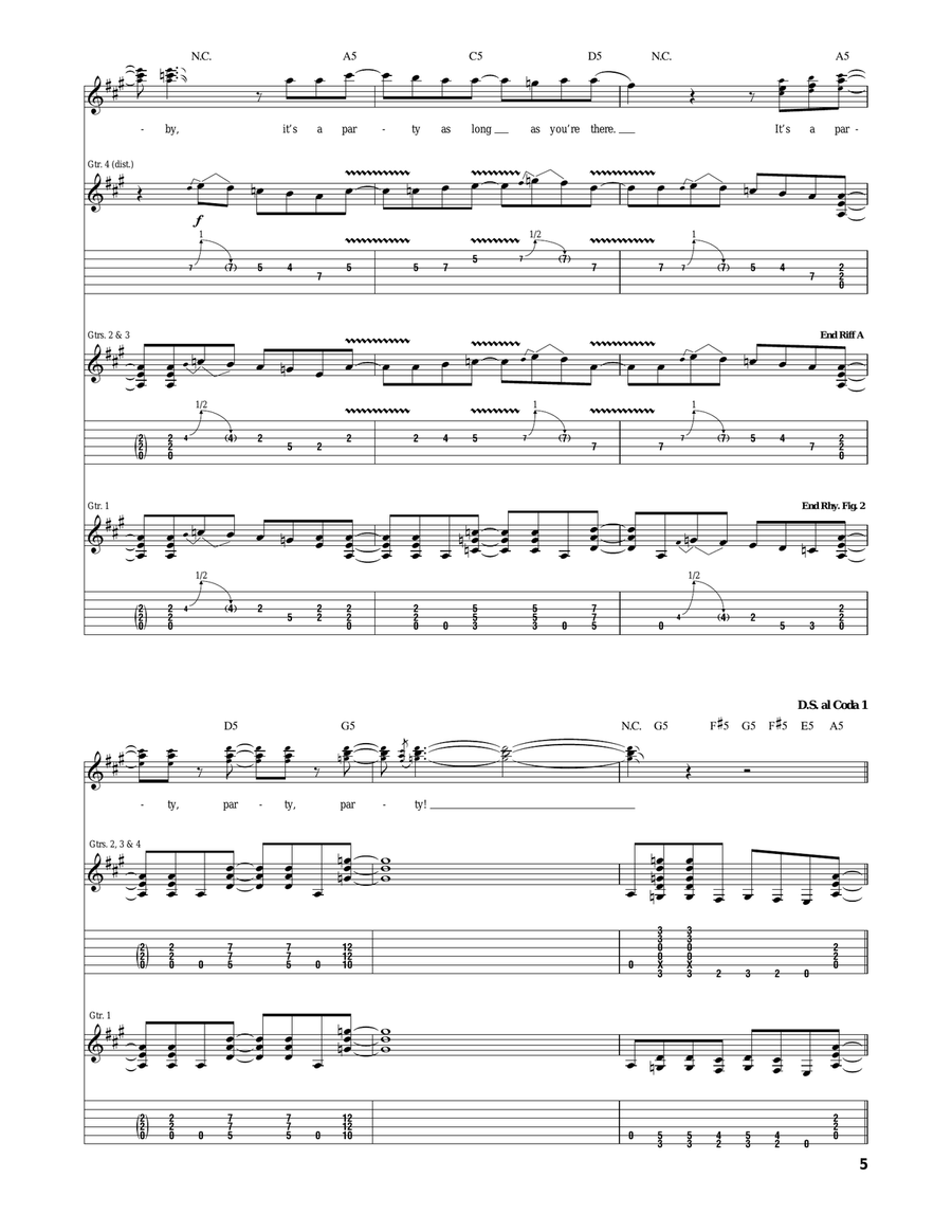 Party Party Acoustic Guitar scores gallery preview page 5