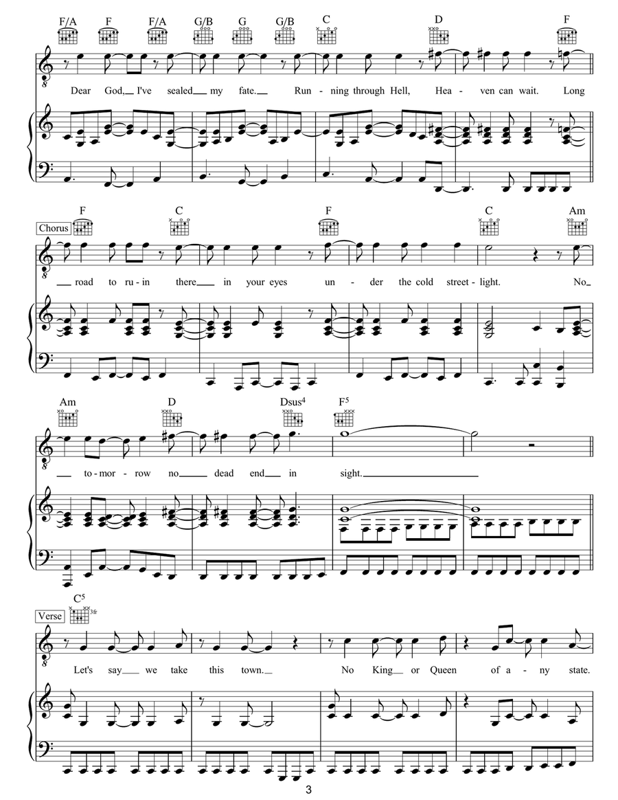 Long Road To Ruin Long Road To Ruin Piano, Vocal, Guitar scores gallery preview page 3