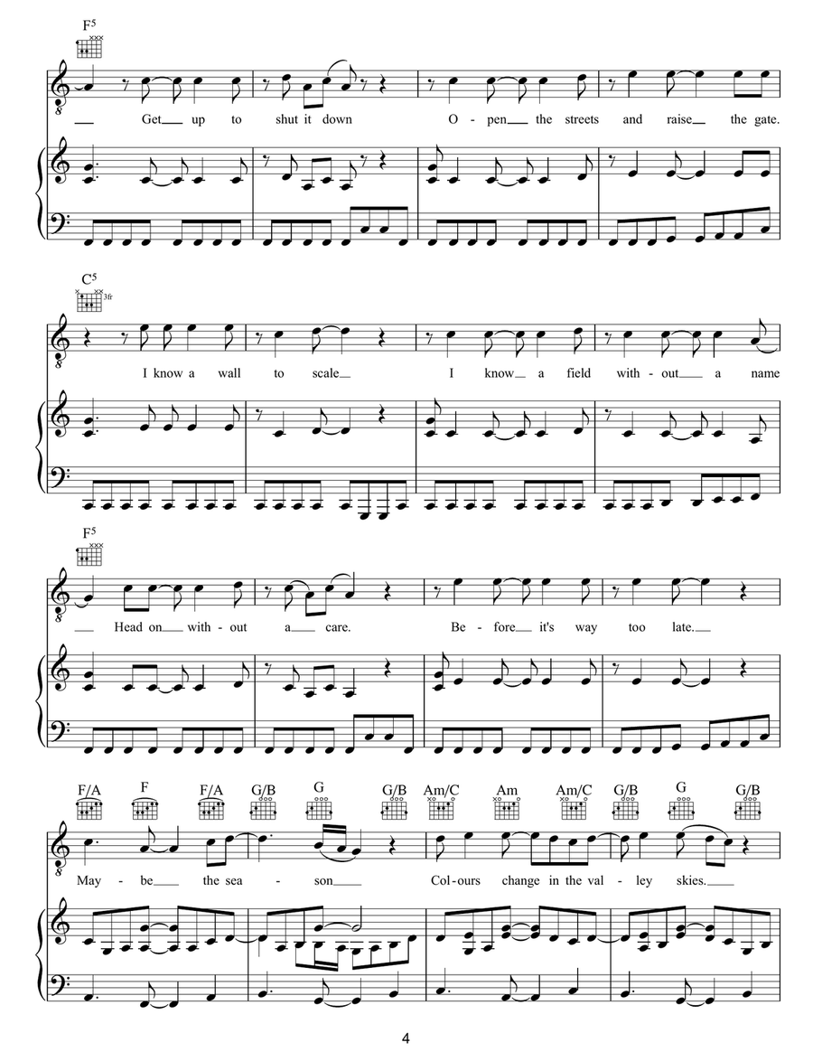 Long Road To Ruin Long Road To Ruin Piano, Vocal, Guitar scores gallery preview page 4