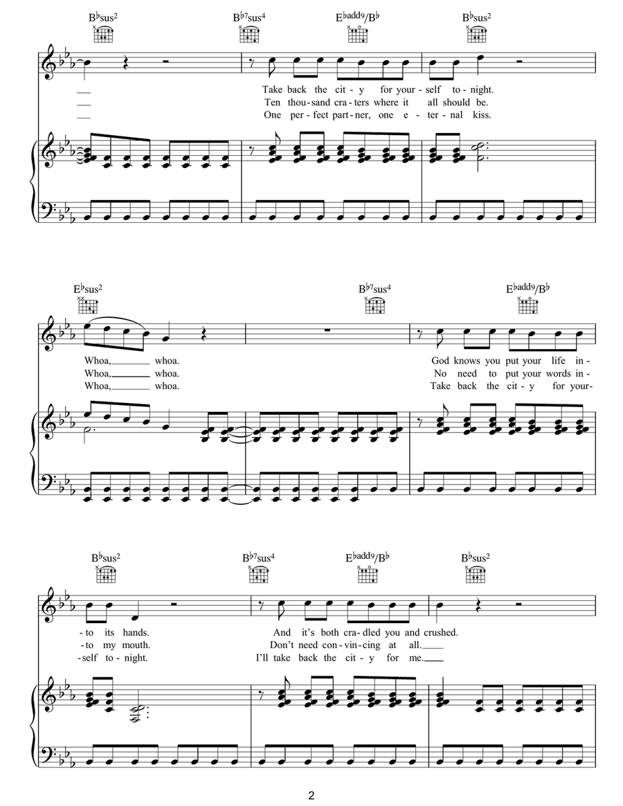 Take Back The City Take Back The City Piano, Vocal, Guitar scores gallery preview page 2
