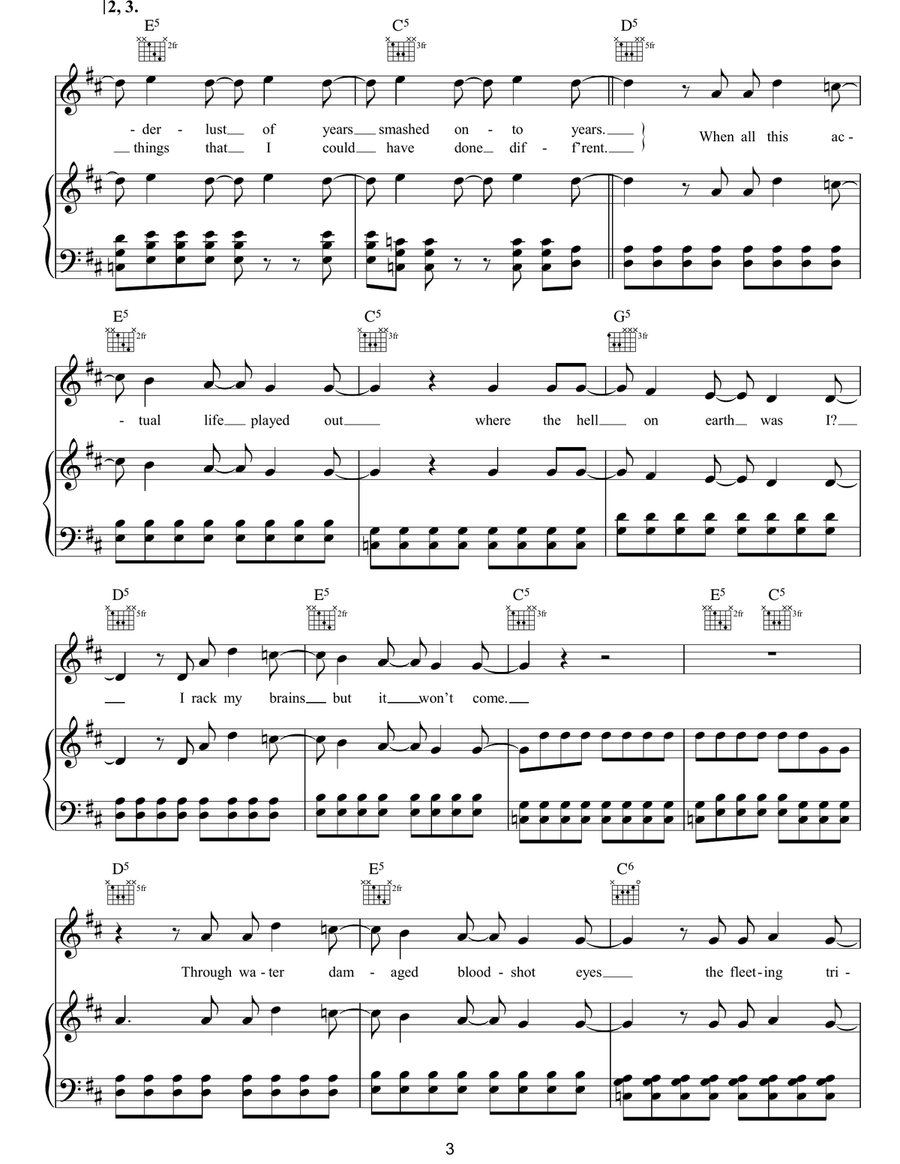 Please Just Take These Photos From My Hands Piano, Vocal, Guitar scores gallery preview page 3