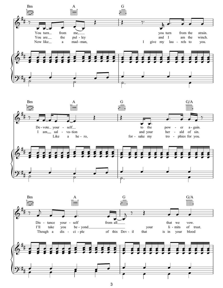 Hostage Of Love Hostage Of Love Piano, Vocal, Guitar scores gallery preview page 3