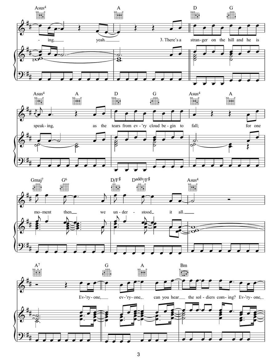 The Garden Piano, Vocal, Guitar scores gallery preview page 3