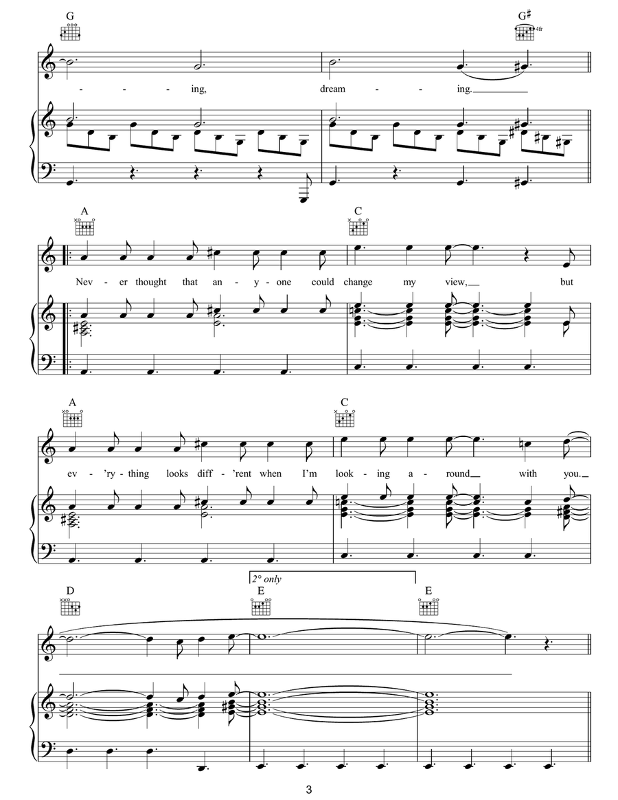 Hello Hello Piano, Vocal, Guitar scores gallery preview page 3