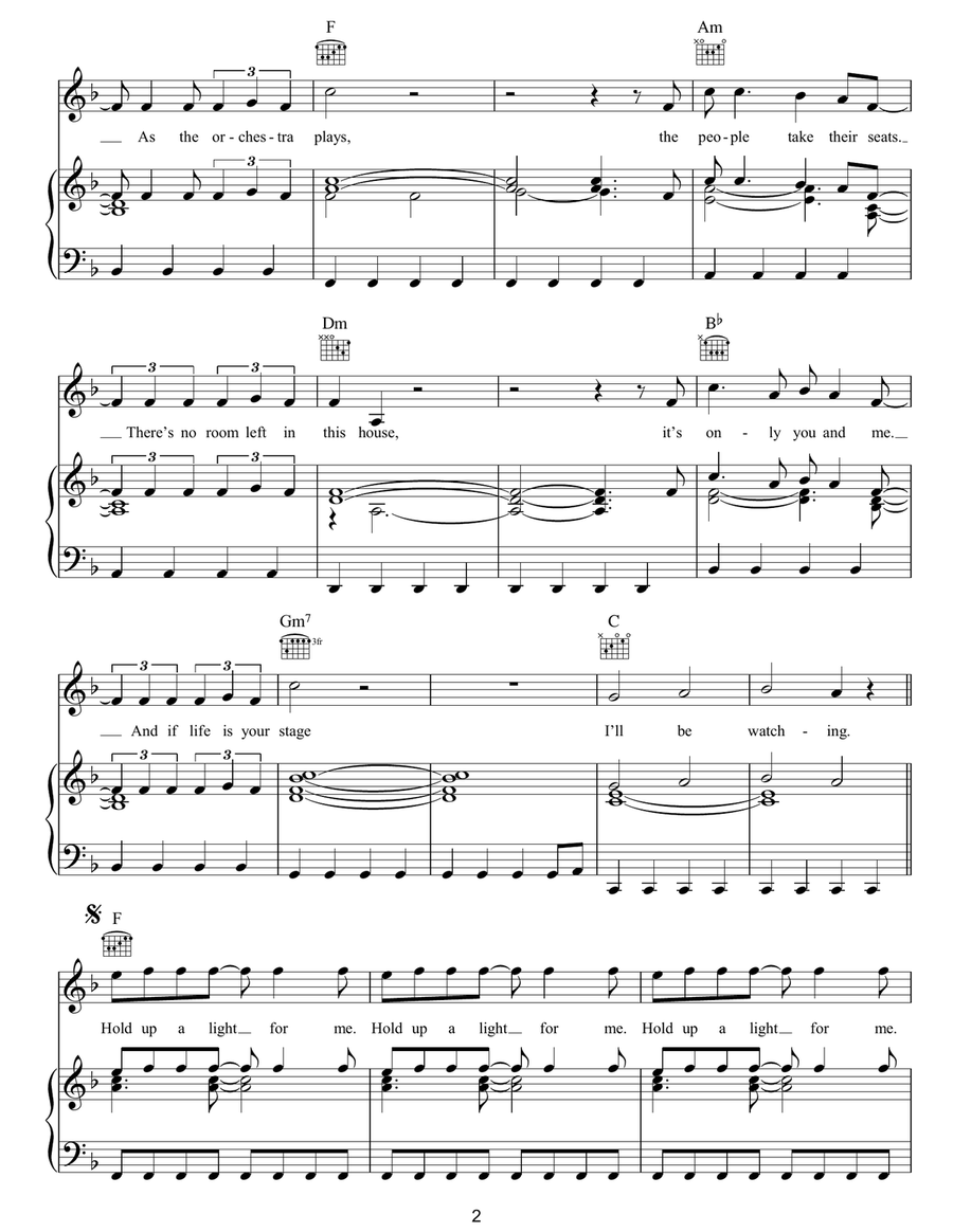 Hold Up A Light Hold Up A Light Piano, Vocal, Guitar scores gallery preview page 2