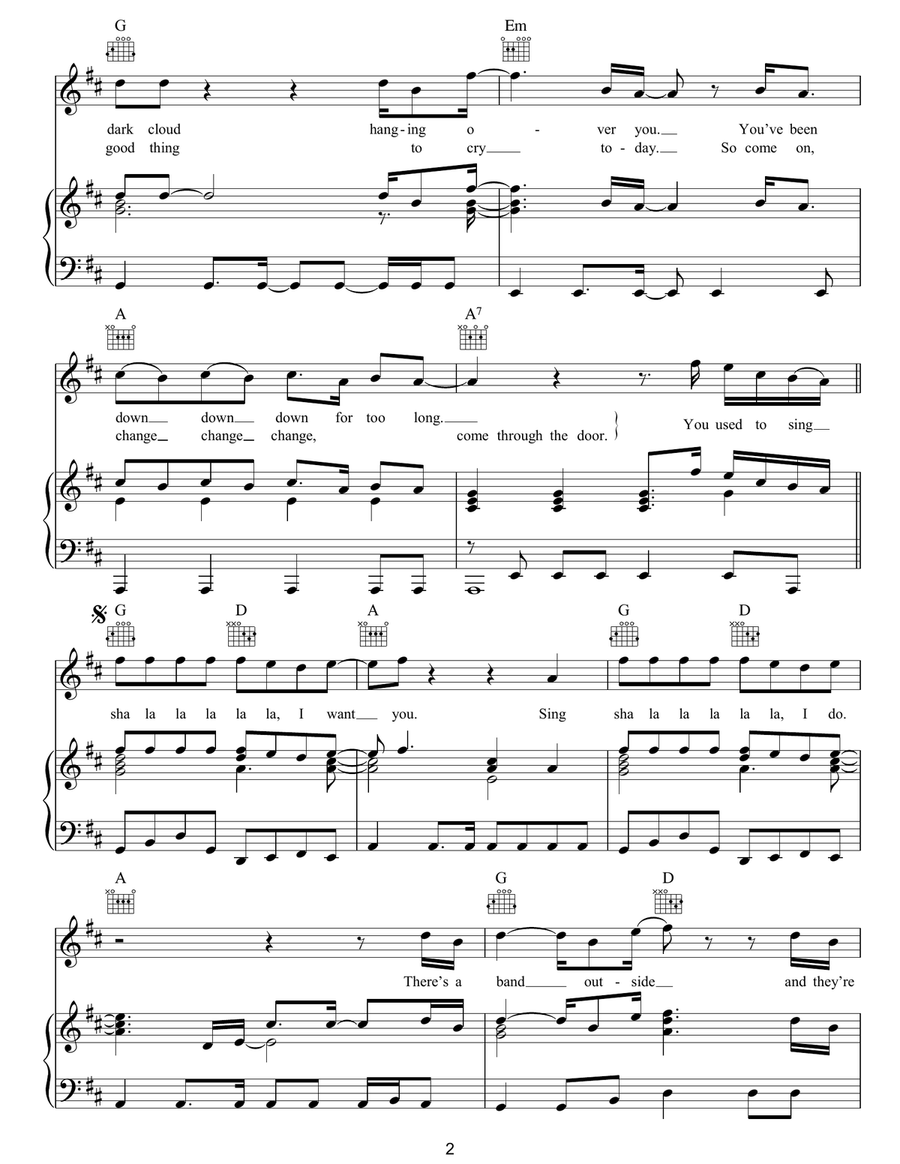 Julie Julie Piano, Vocal, Guitar scores gallery preview page 2