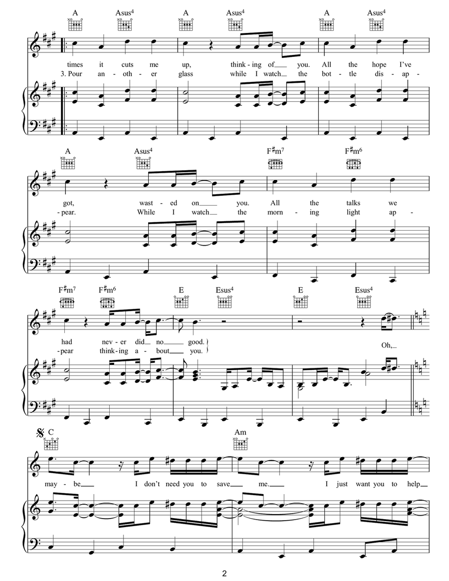 Up All Night Up All Night Piano, Vocal, Guitar scores gallery preview page 2