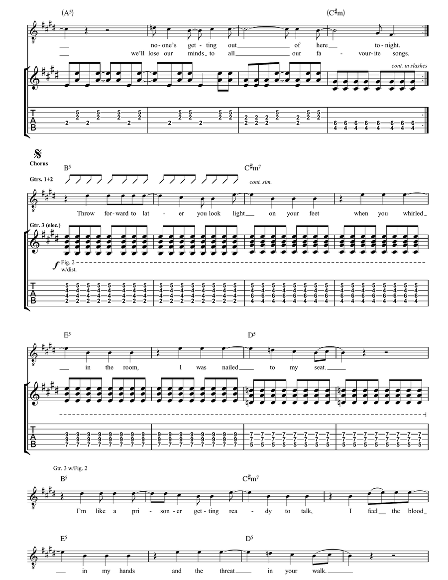 Disaster Button Disaster Button Guitar Tablature scores gallery preview page 2
