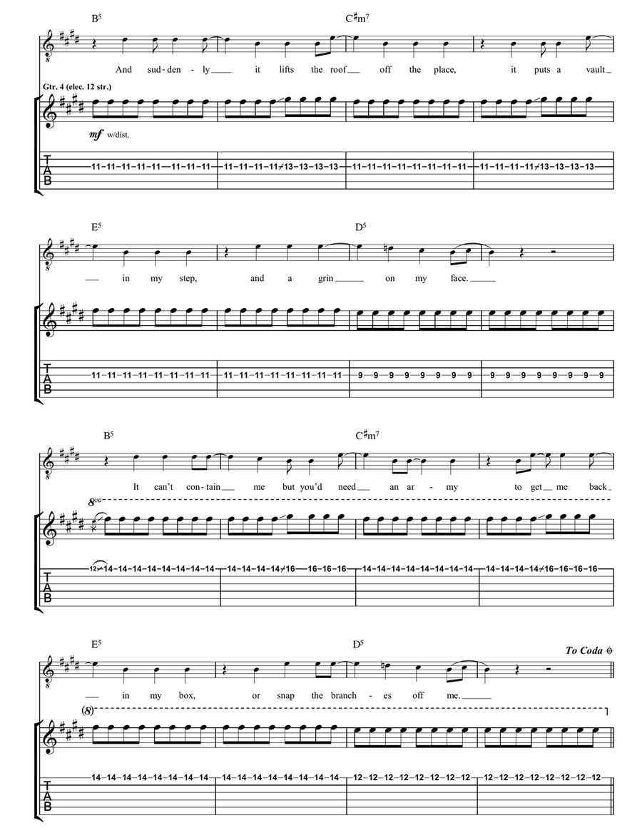 Disaster Button Disaster Button Guitar Tablature scores gallery preview page 3