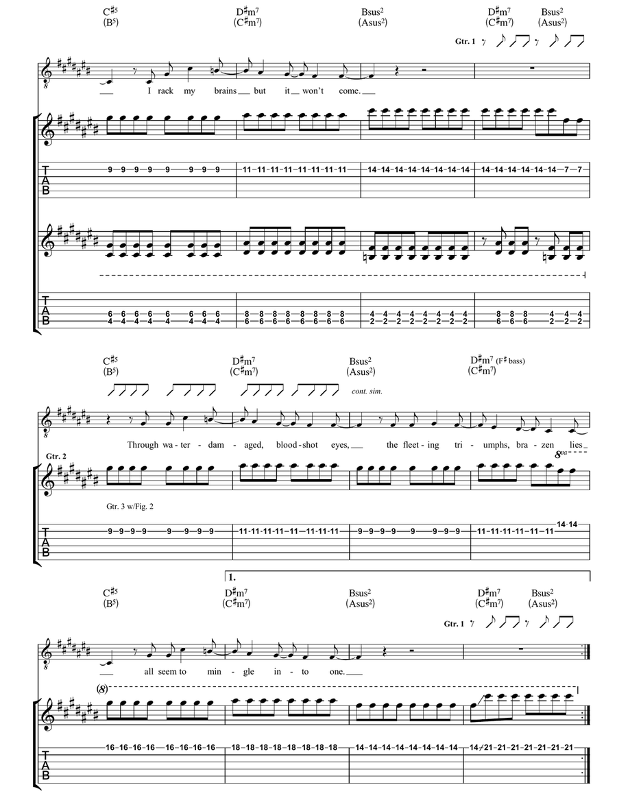 Please Just Take These Photos From My Hands Guitar Tablature scores gallery preview page 4