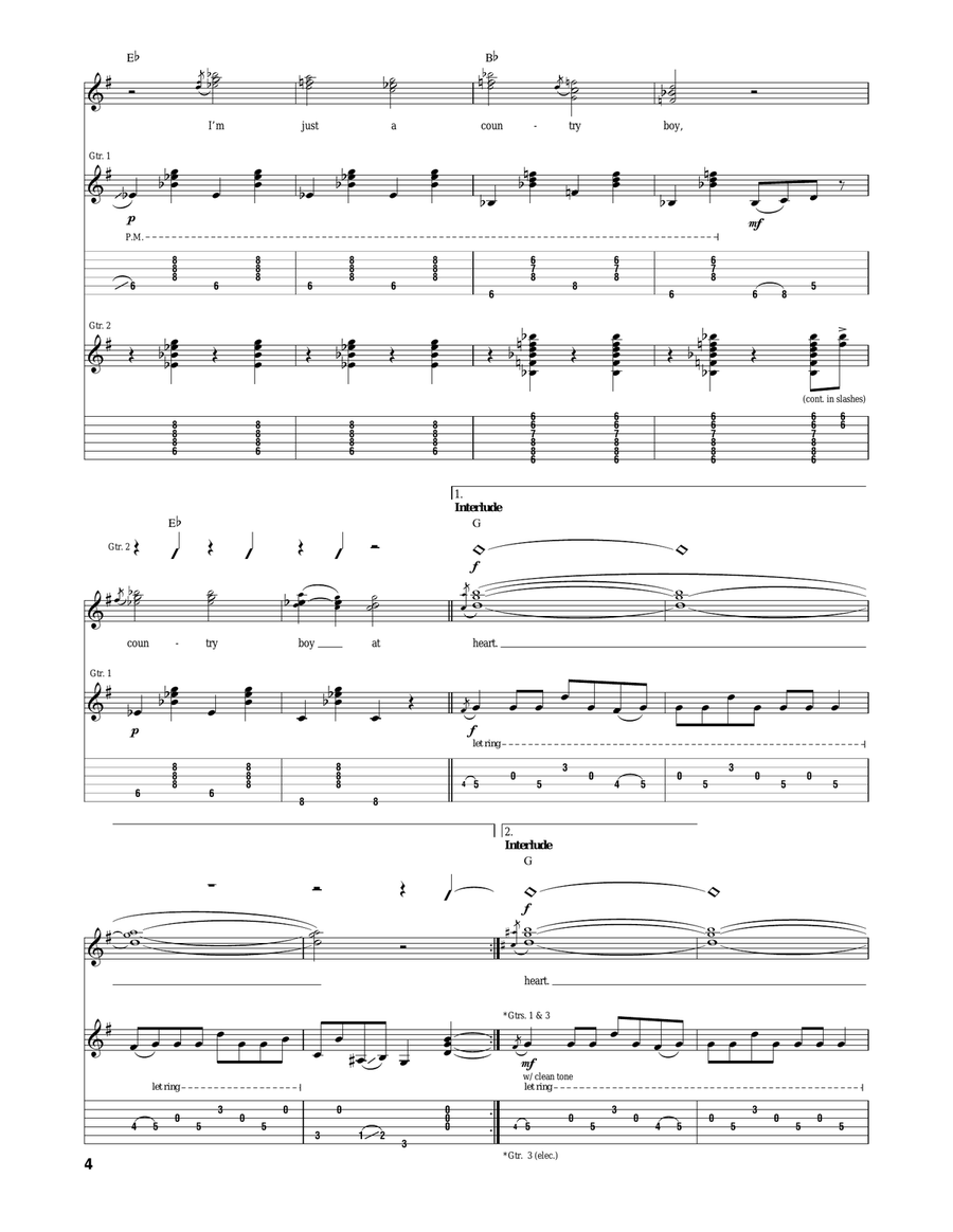 Country Boy Country Boy Acoustic Guitar scores gallery preview page 4