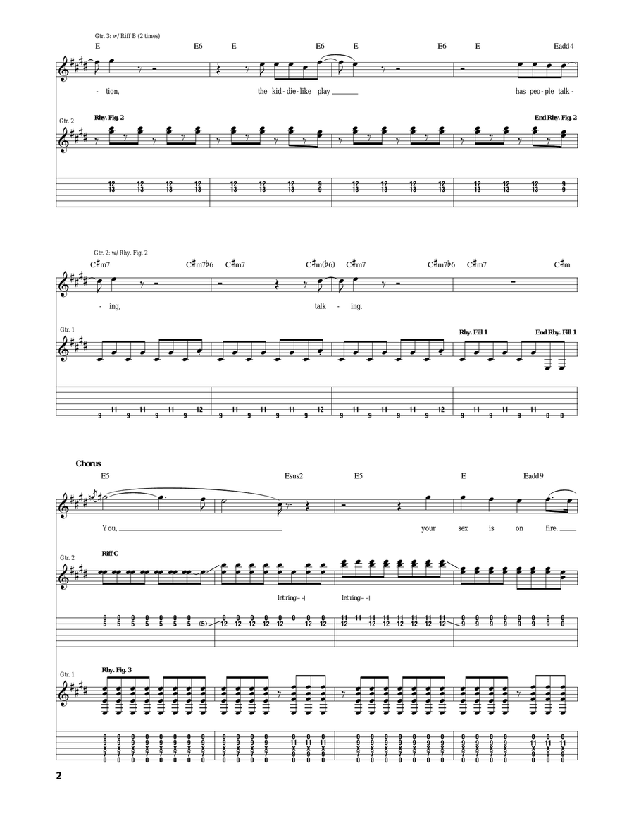 Sex On Fire Sex On Fire Acoustic Guitar scores gallery preview page 2