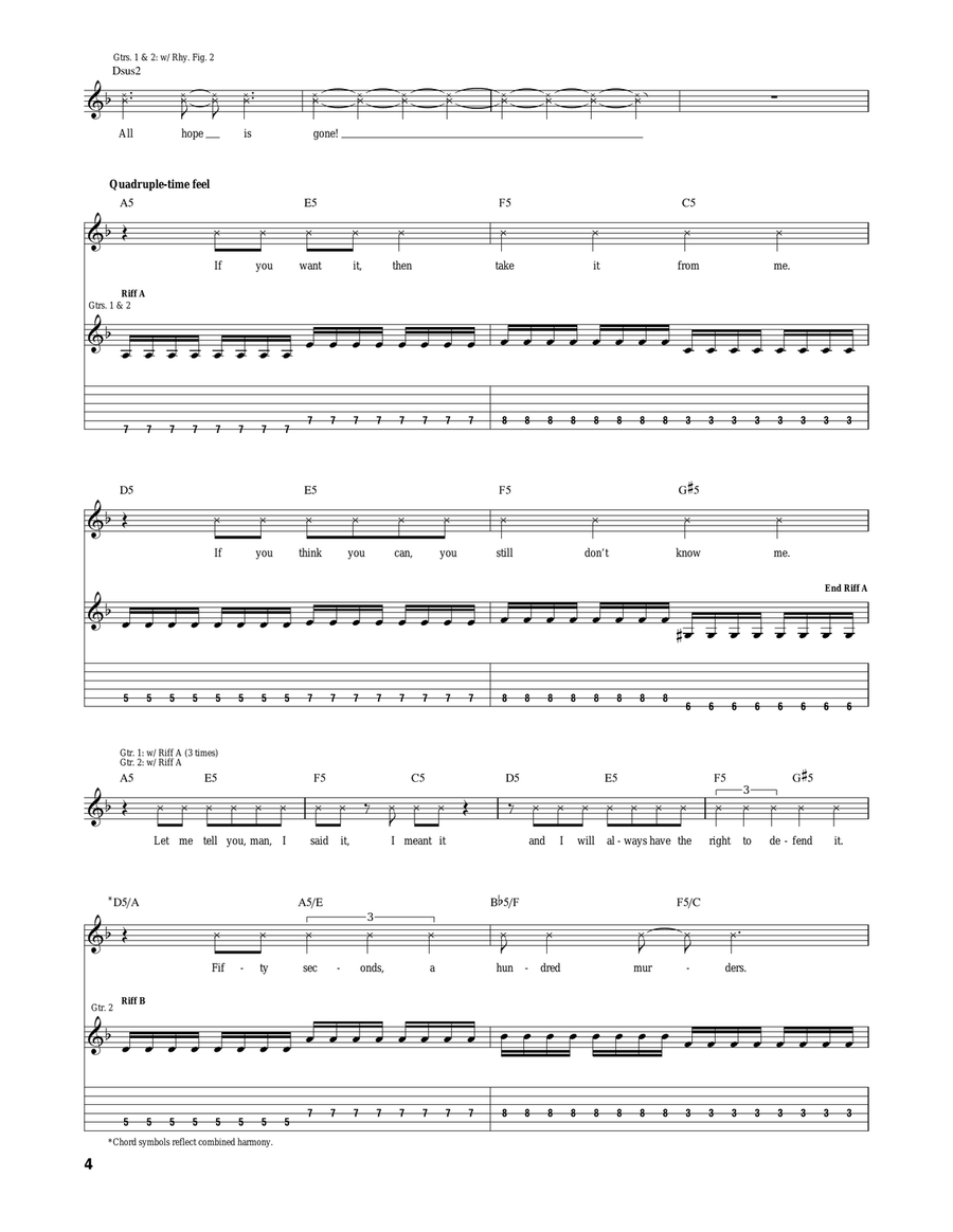 All Hope Is Gone All Hope Is Gone Acoustic Guitar scores gallery preview page 4