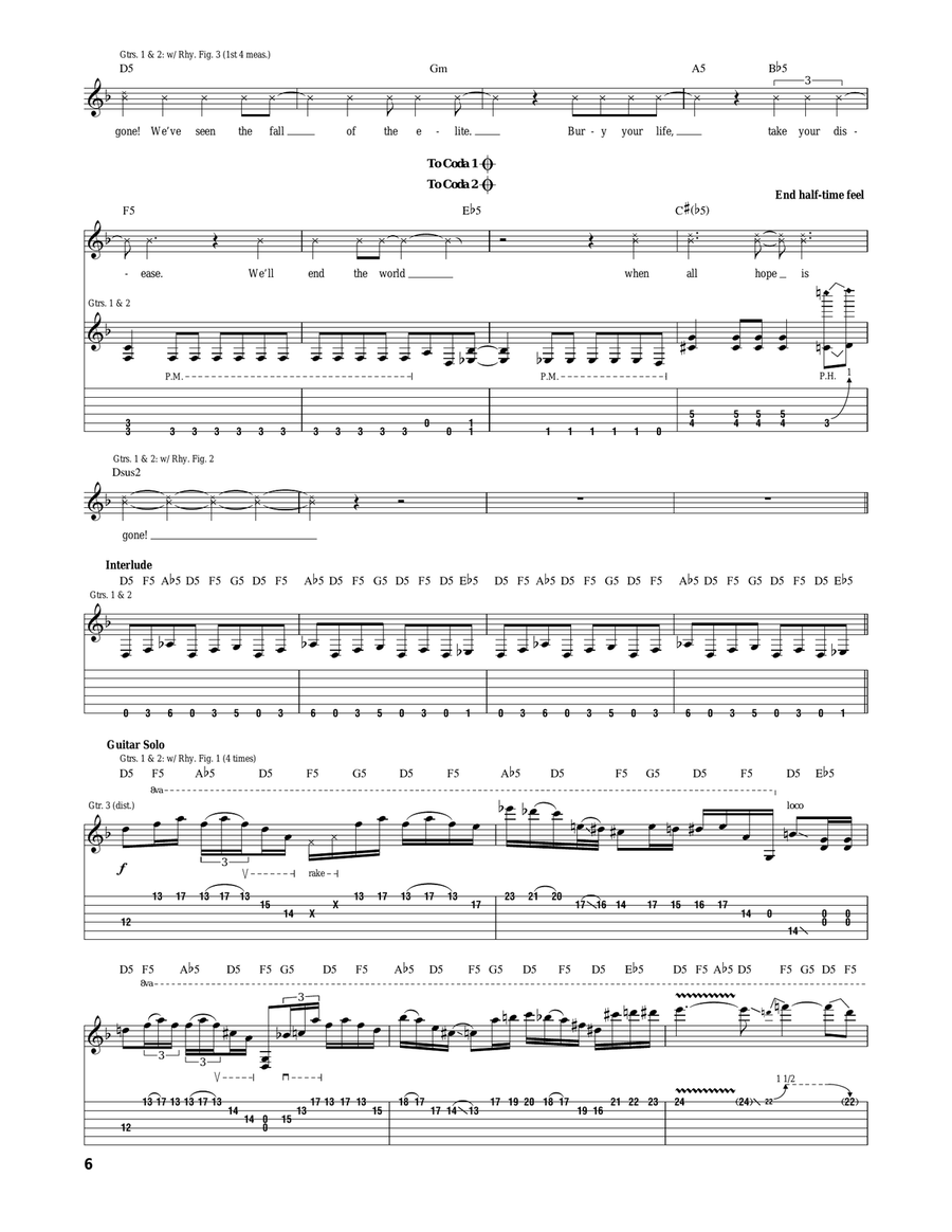All Hope Is Gone All Hope Is Gone Acoustic Guitar scores gallery preview page 6
