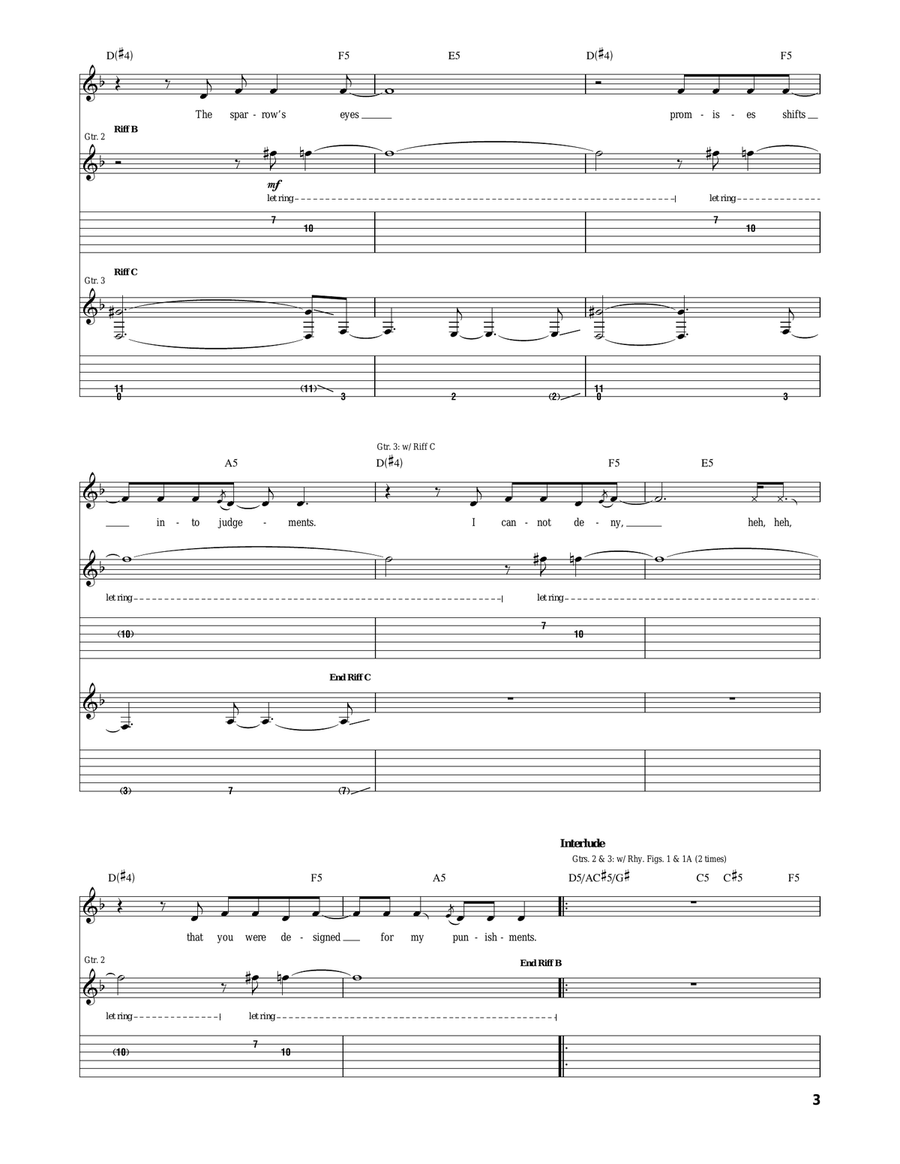 Gehenna Gehenna Acoustic Guitar scores gallery preview page 3
