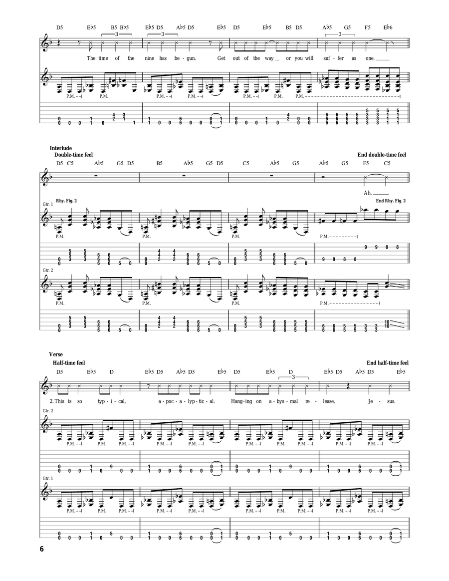 Gematria (The Killing Name) Acoustic Guitar scores gallery preview page 6