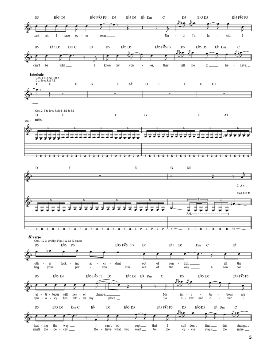 Vendetta Vendetta Acoustic Guitar scores gallery preview page 5