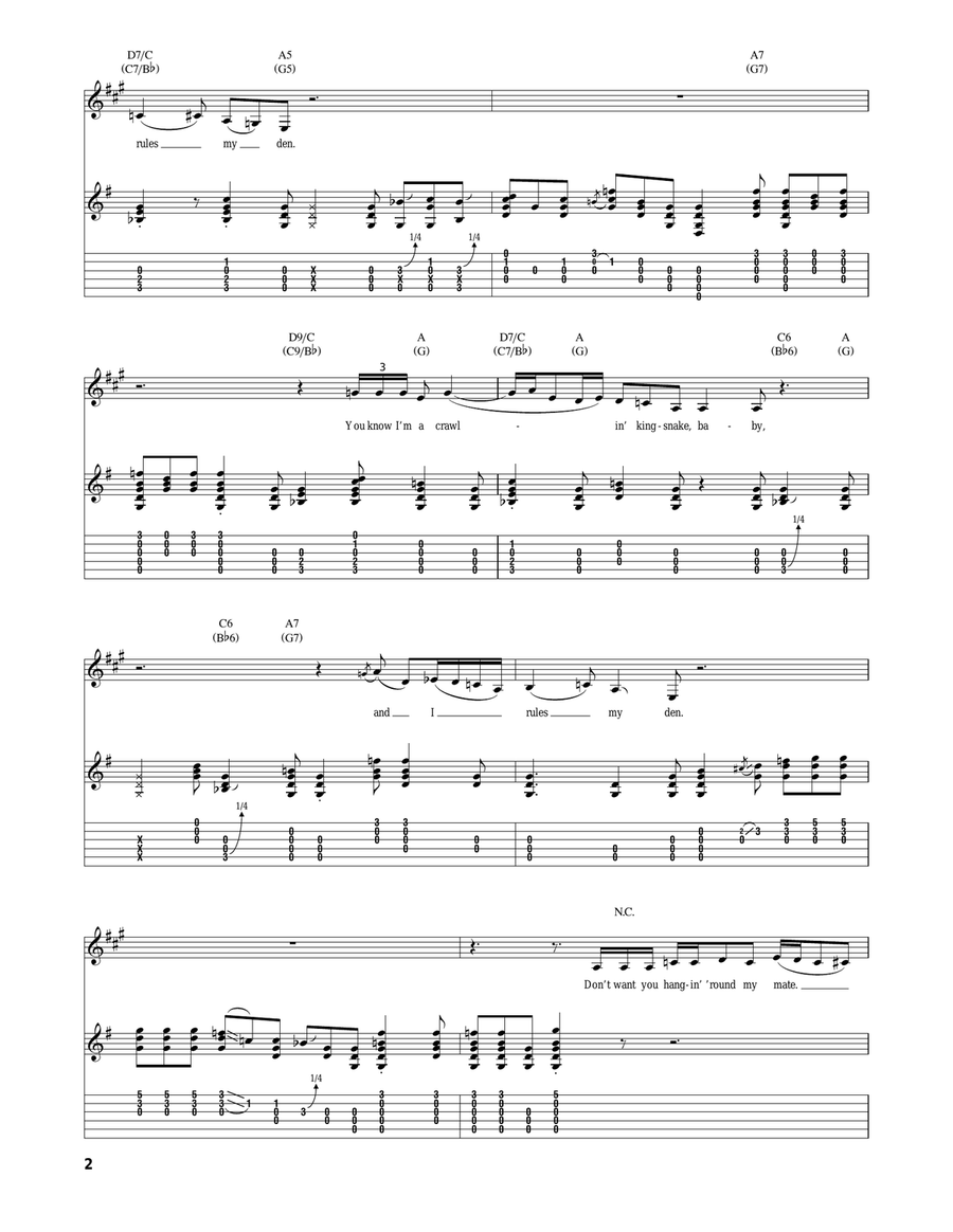Crawling King Snake Crawling King Snake Acoustic Guitar scores gallery preview page 2