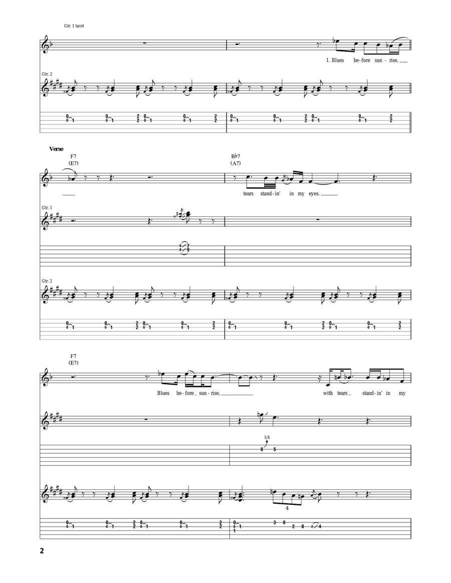 Blues Before Sunrise Blues Before Sunrise Acoustic Guitar scores gallery preview page 2