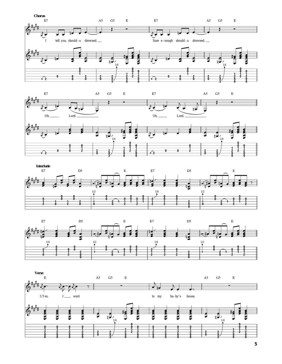 Catfish Blues Catfish Blues Acoustic Guitar scores gallery preview page 5