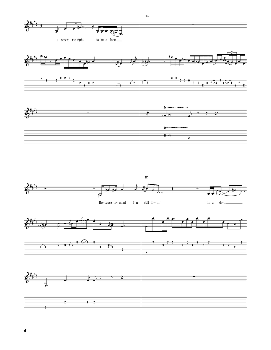 It Serves Me Right To Suffer Acoustic Guitar scores gallery preview page 4