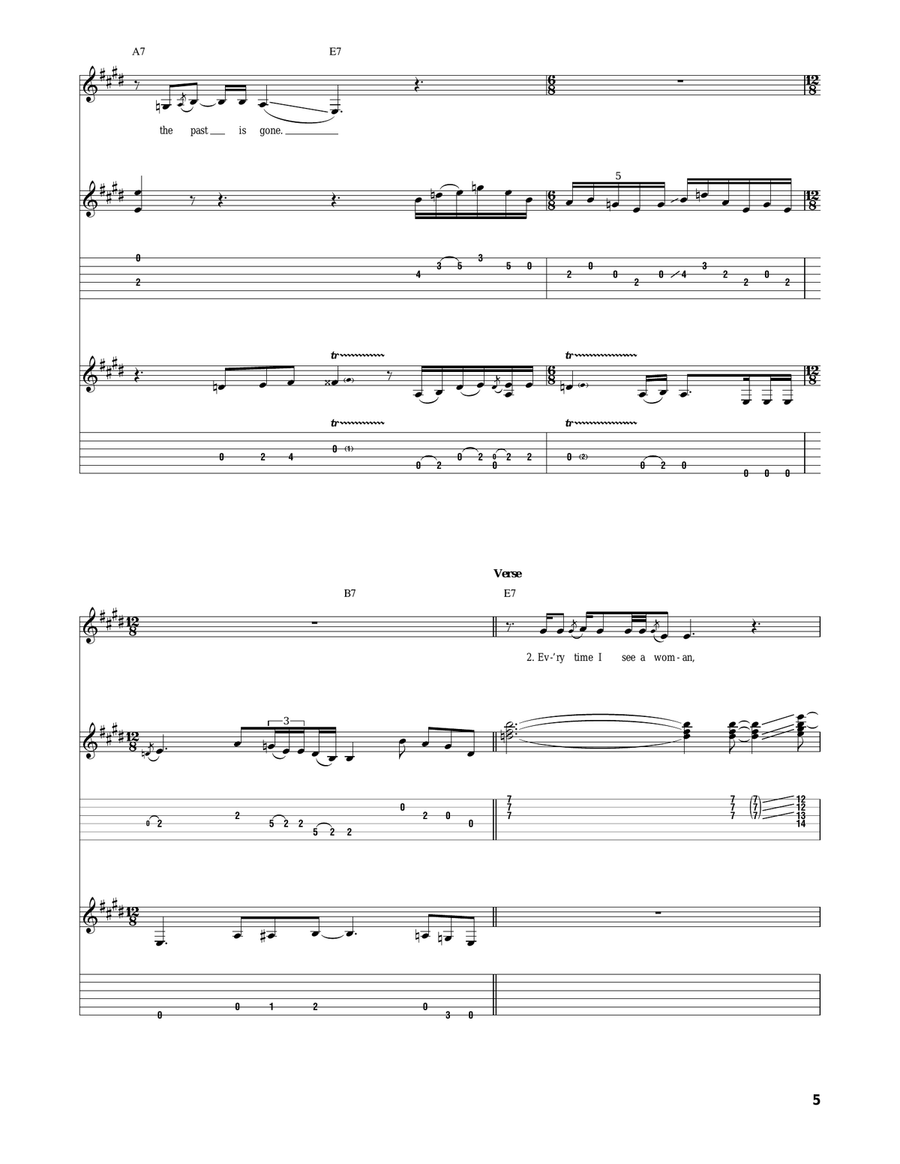 It Serves Me Right To Suffer Acoustic Guitar scores gallery preview page 5