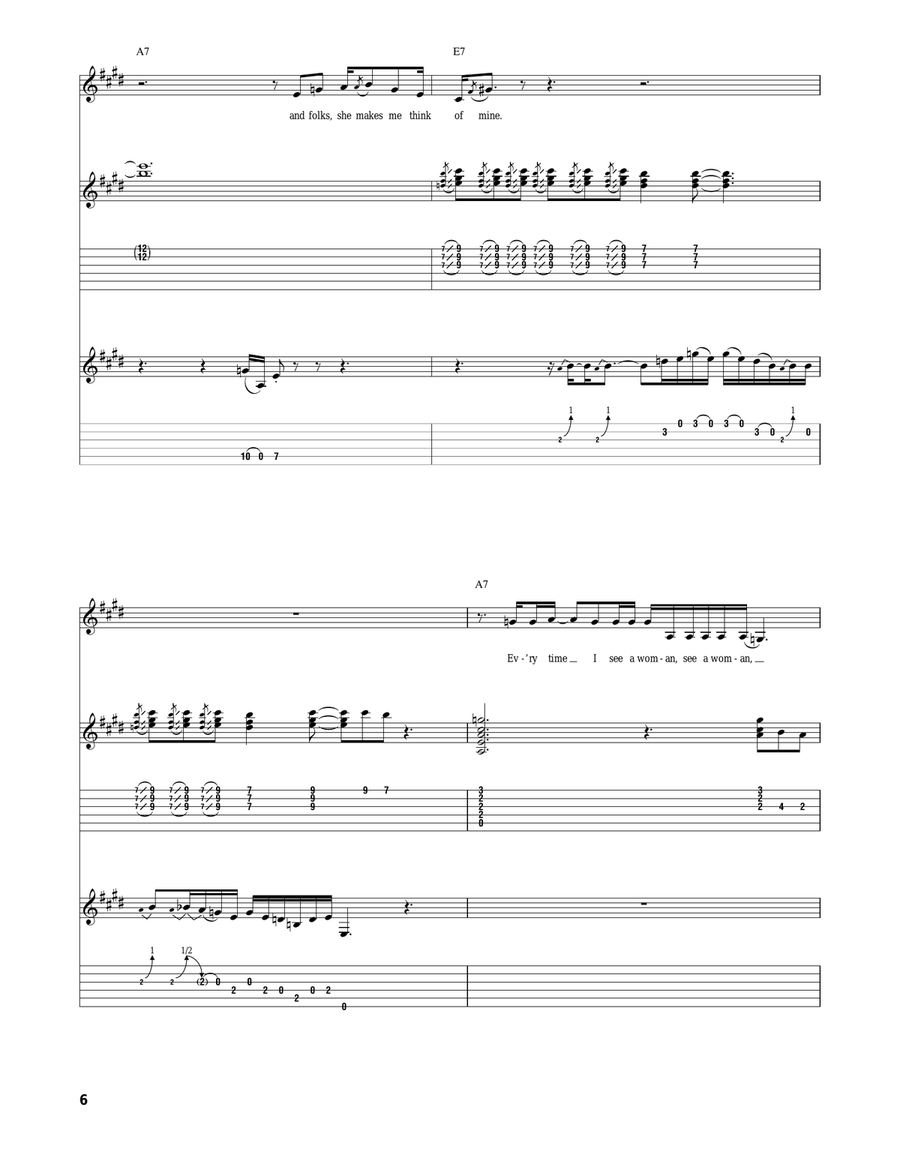 It Serves Me Right To Suffer Acoustic Guitar scores gallery preview page 6