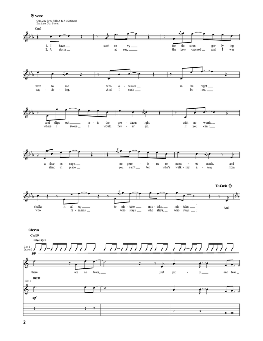 Pity And Fear Pity And Fear Acoustic Guitar scores gallery preview page 2