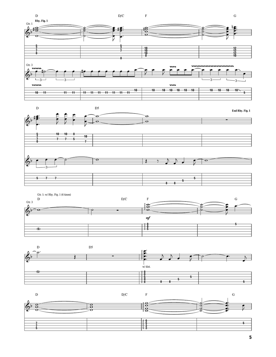 I Will Possess Your Heart Acoustic Guitar scores gallery preview page 5