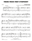 Theme from First Symphony - Piano
