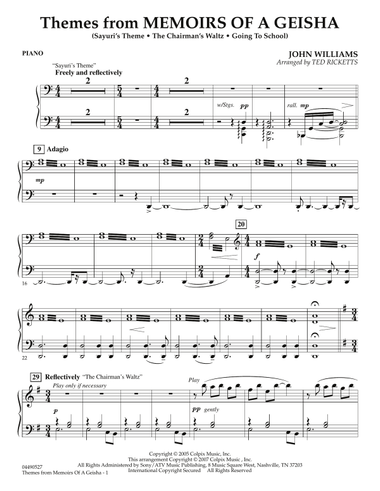 Themes from Memoirs of a Geisha - Piano