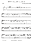 Two Mozart Canons - Piano mini preview