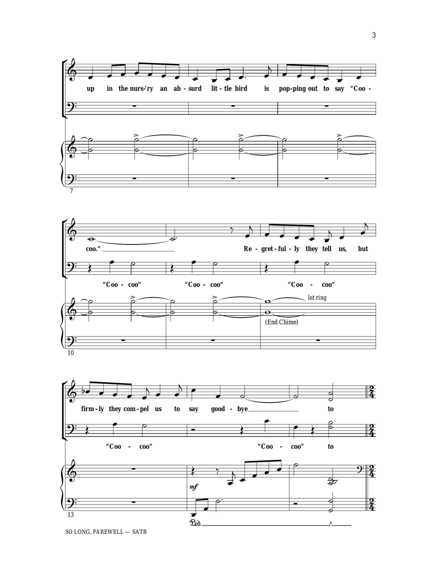 So Long, Farewell (from The Sound Of Music) 4-Part scores gallery preview page 2