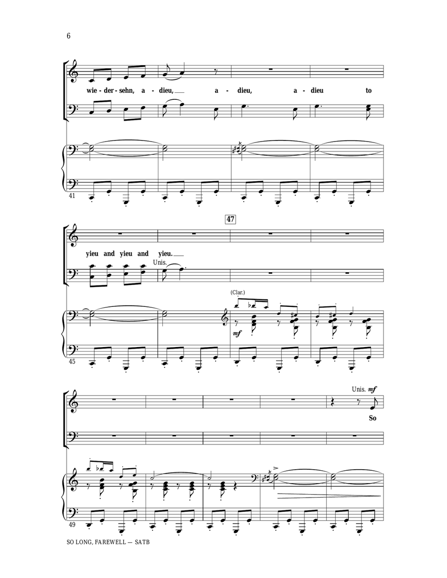 So Long, Farewell (from The Sound Of Music) 4-Part scores gallery preview page 5